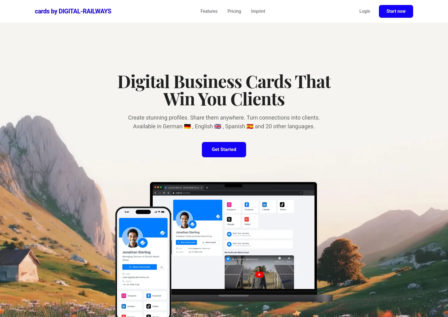 cards.digital-railways.com — a measured funnel