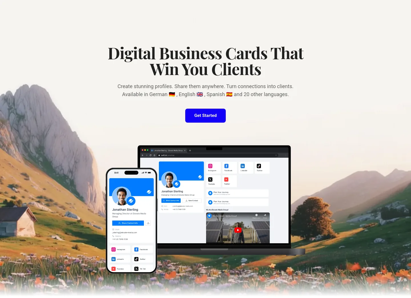 cards.digital-railways.com Hero section