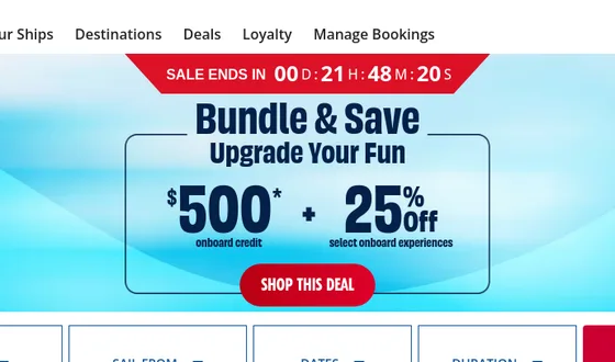 Countdown element from carnival.com