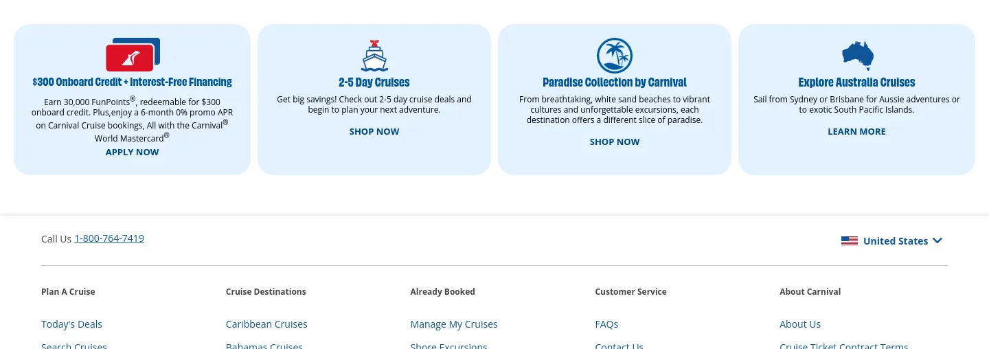 carnival.com — Pricing