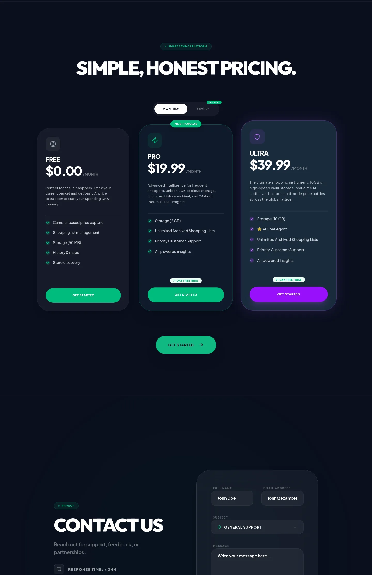 cartlens.co — Pricing