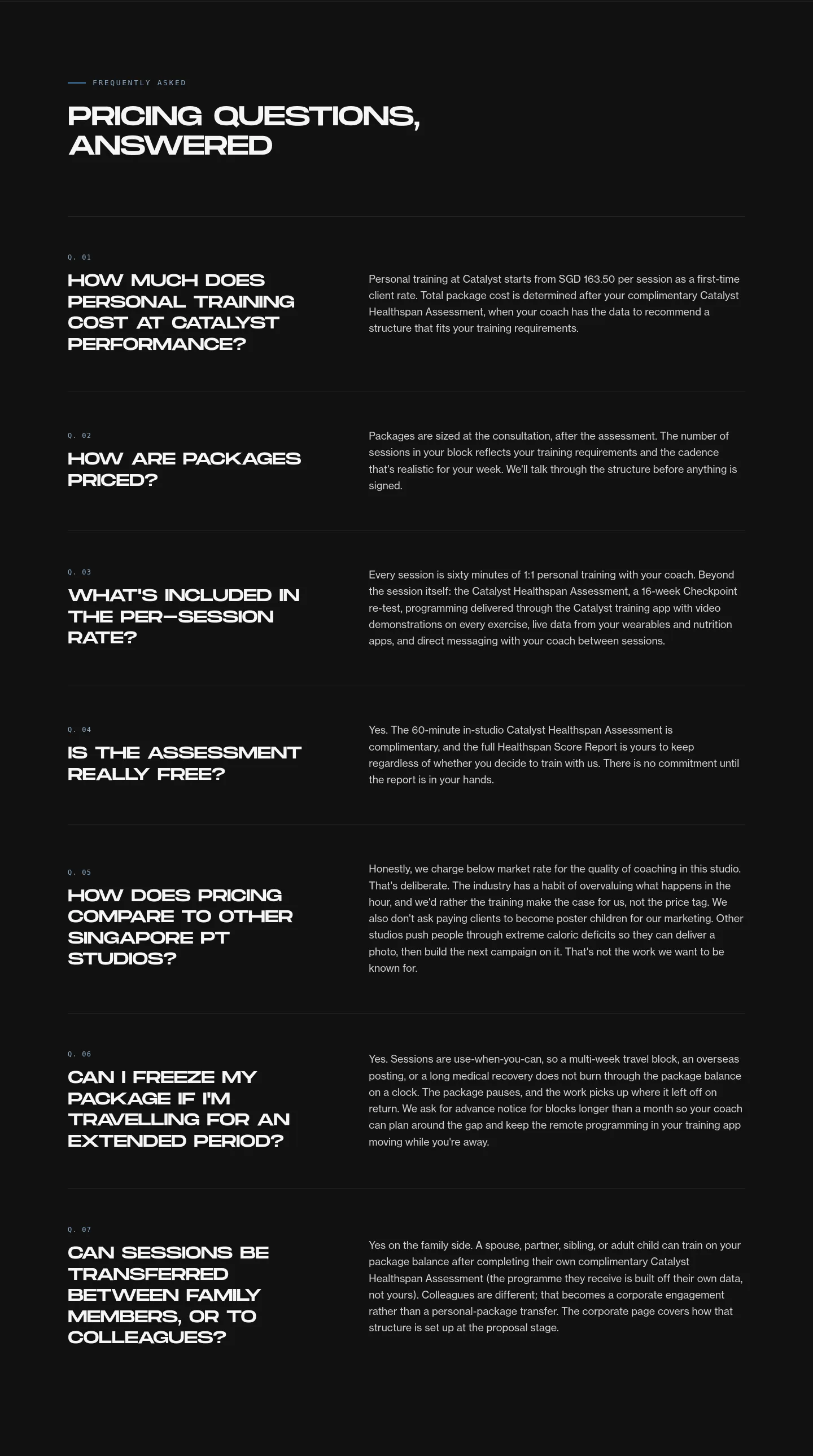 catalystperformance.sg — FAQ