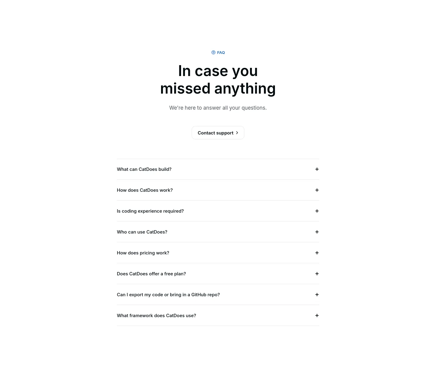 catdoes.com — FAQ