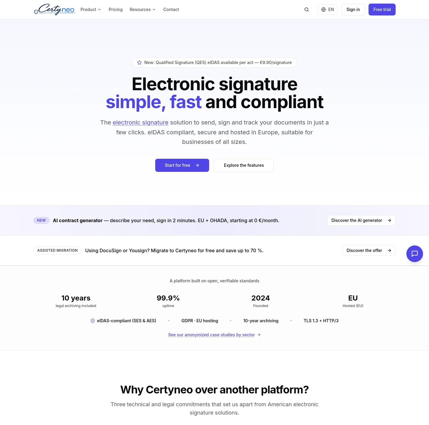 certyneo.com — a measured funnel