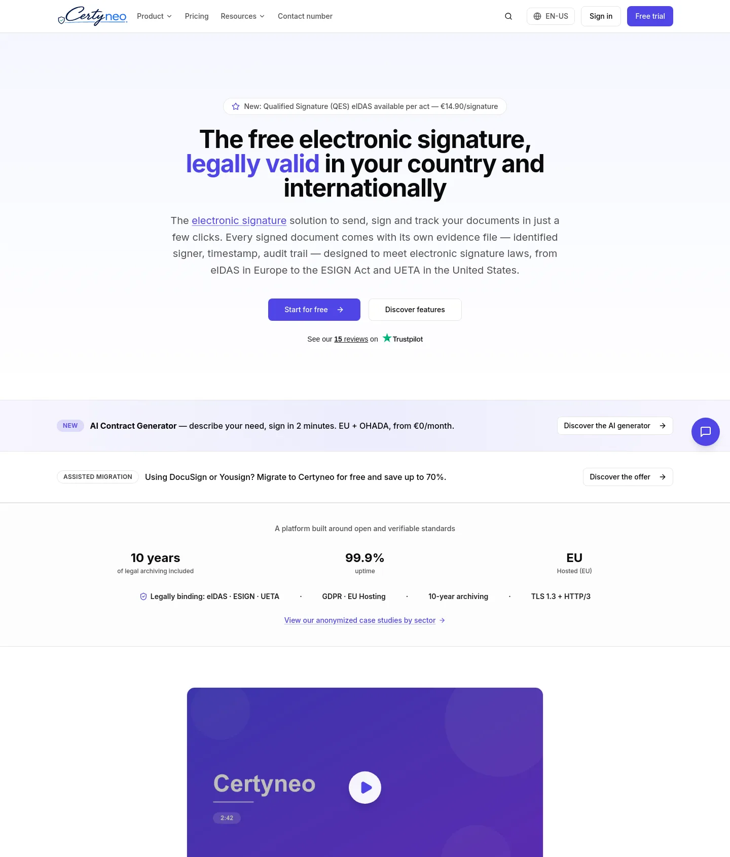 certyneo.com — a measured funnel