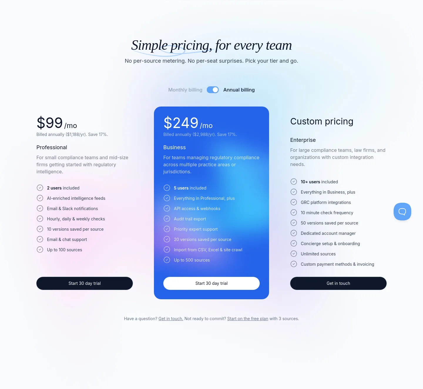 changeflow.com Hero section