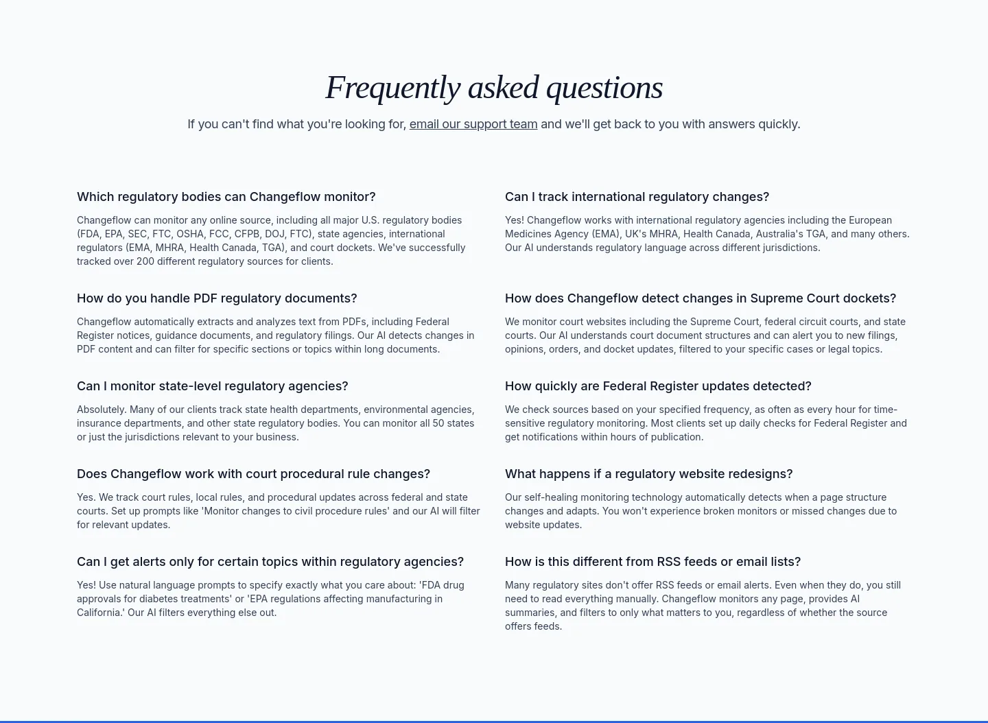 changeflow.com — FAQ