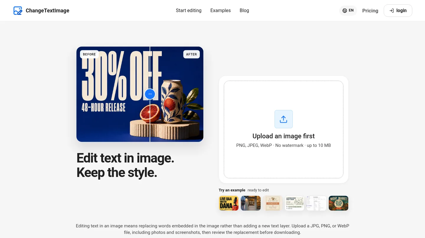 changetextimage.com
