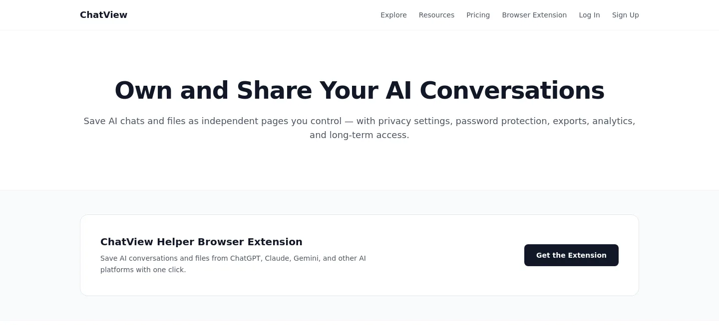 chat-view.com — a measured funnel