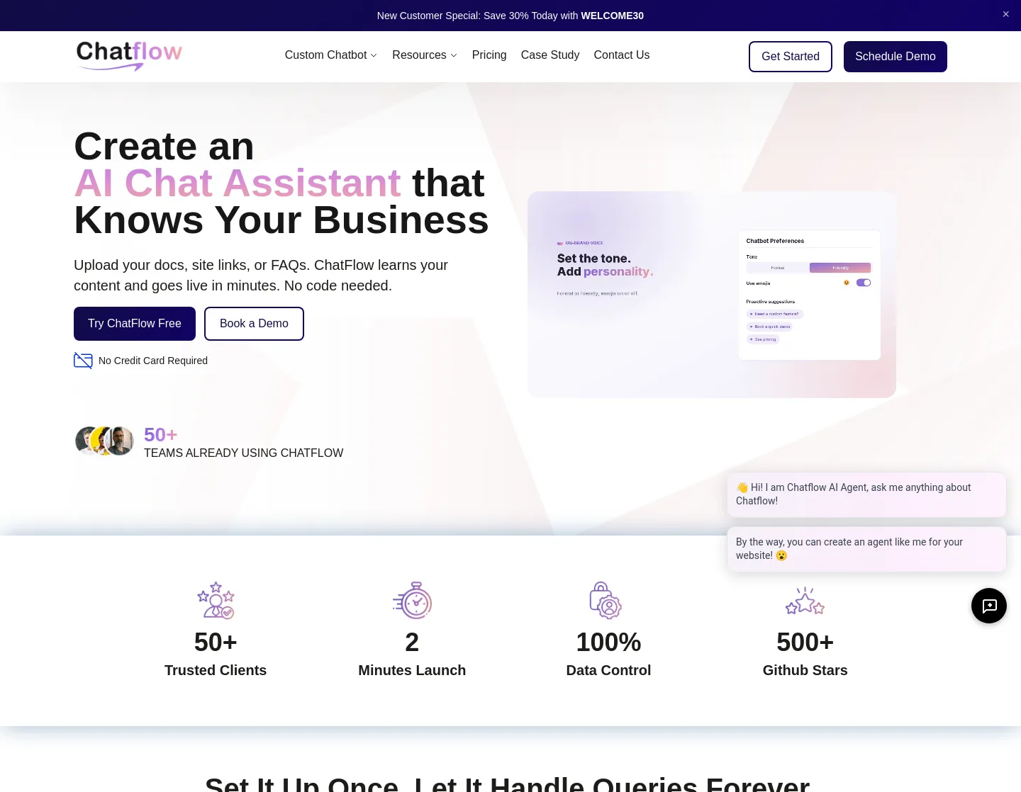 chatflow.co — a measured funnel
