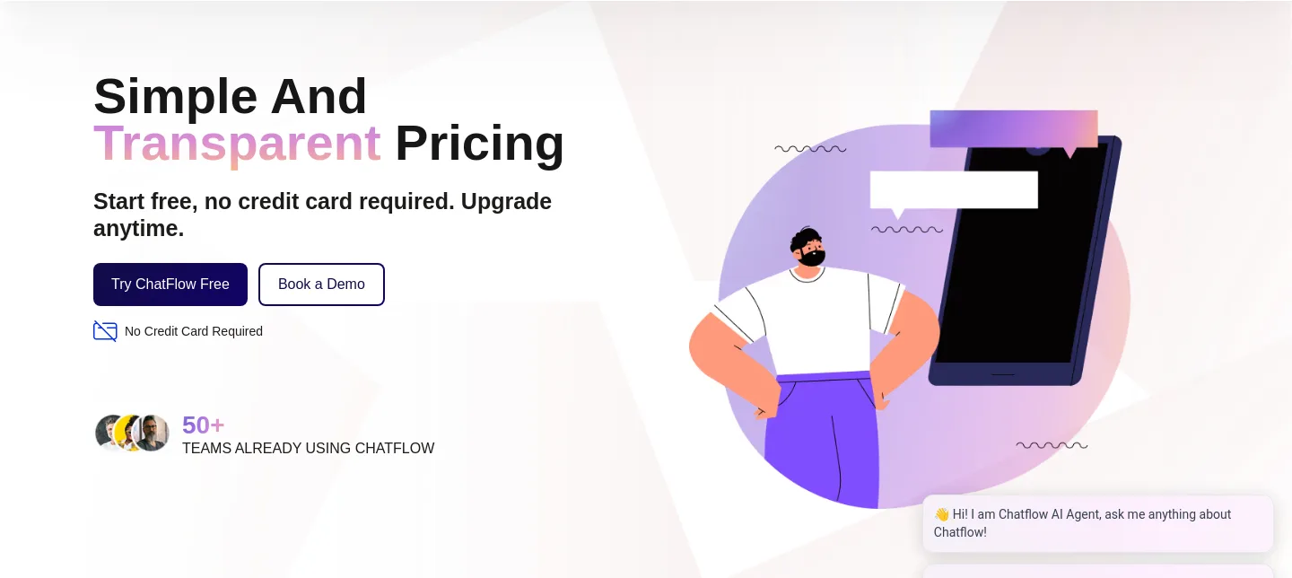 chatflow.co Hero section