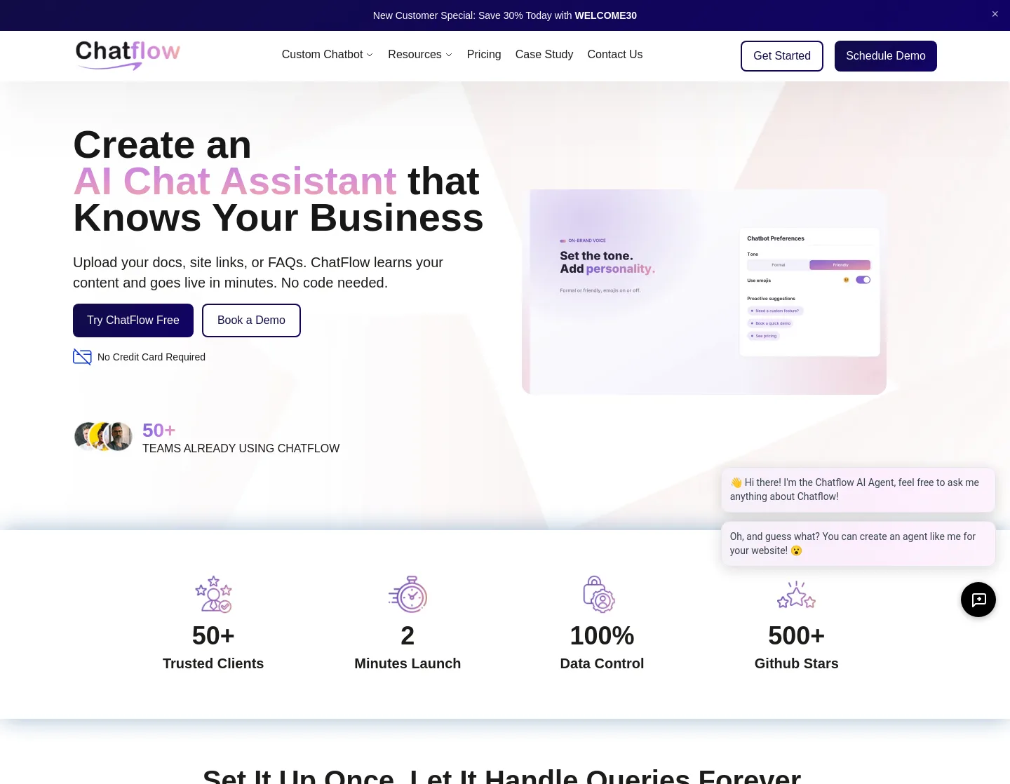 chatflow.co — a measured funnel