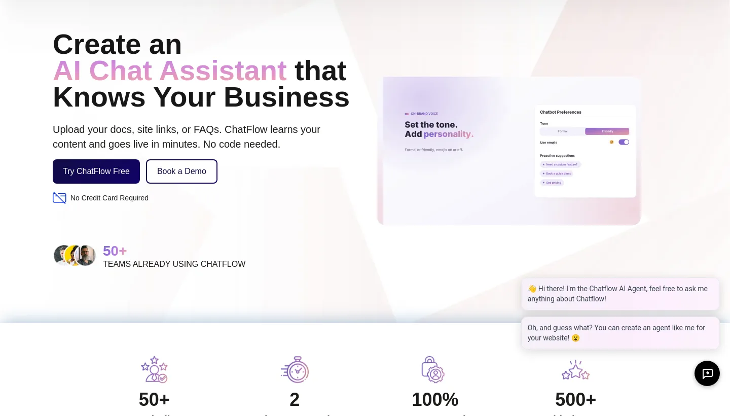 chatflow.co — Hero