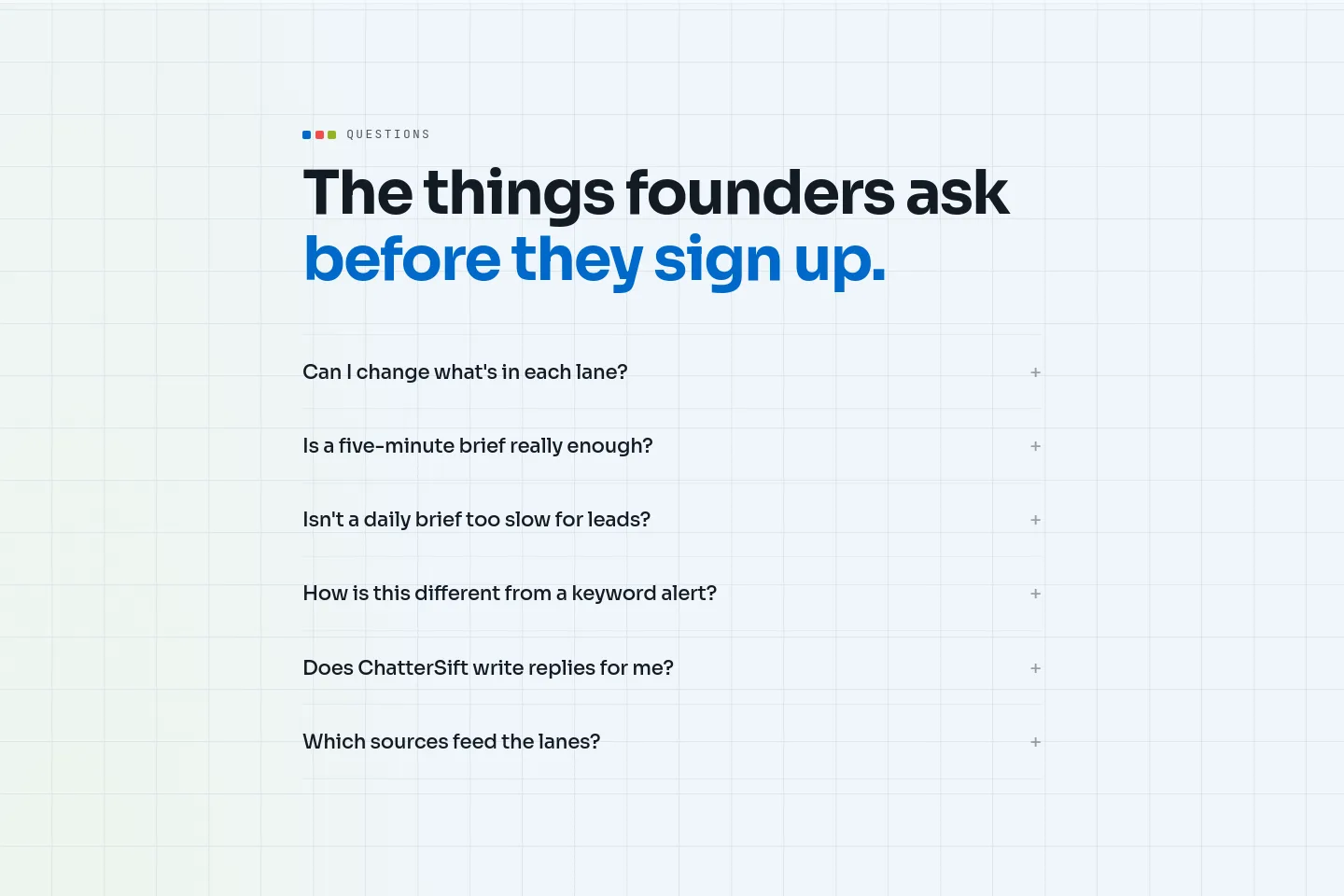 chattersift.com — FAQ