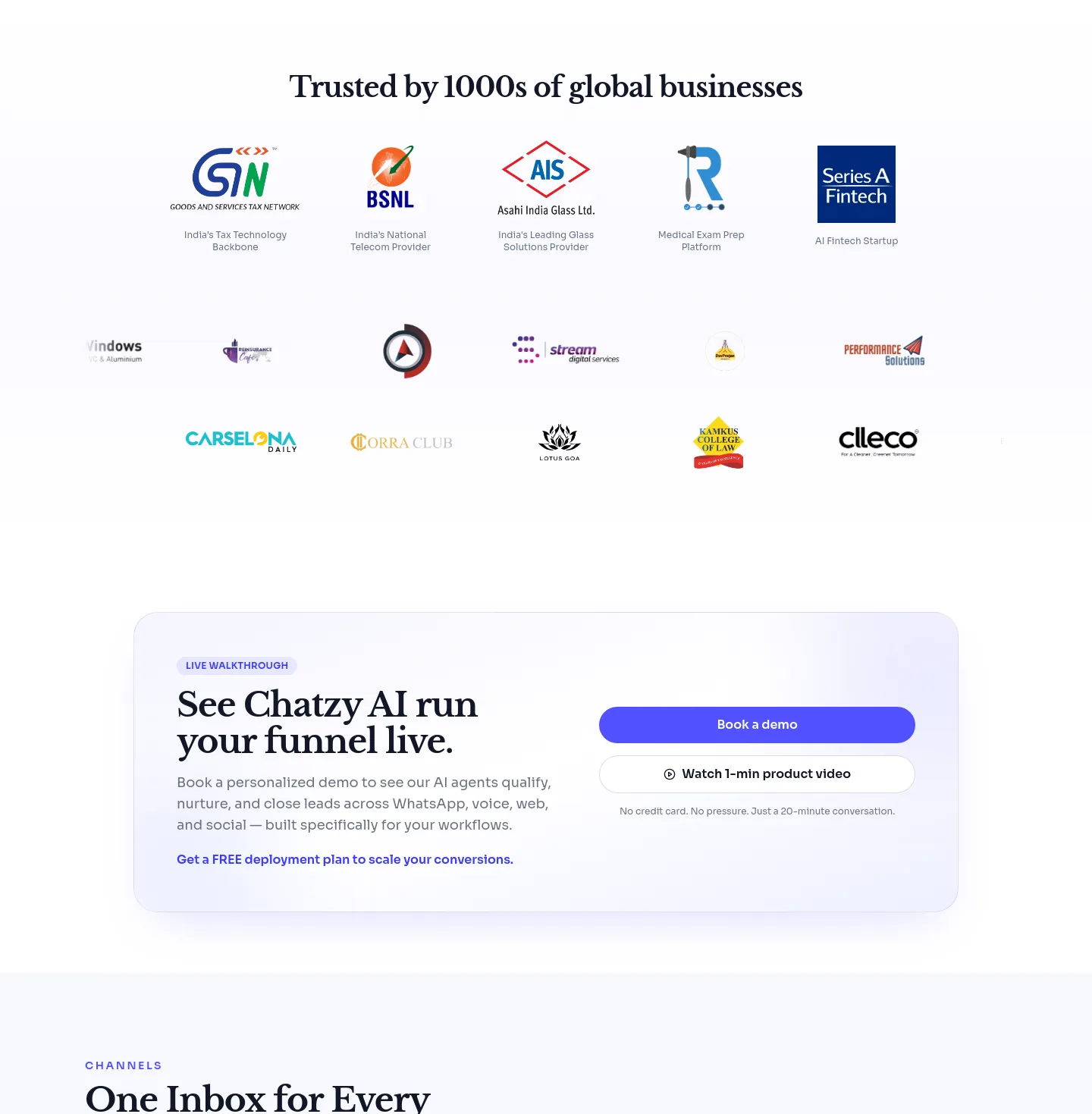 chatzy.ai Logo Wall section
