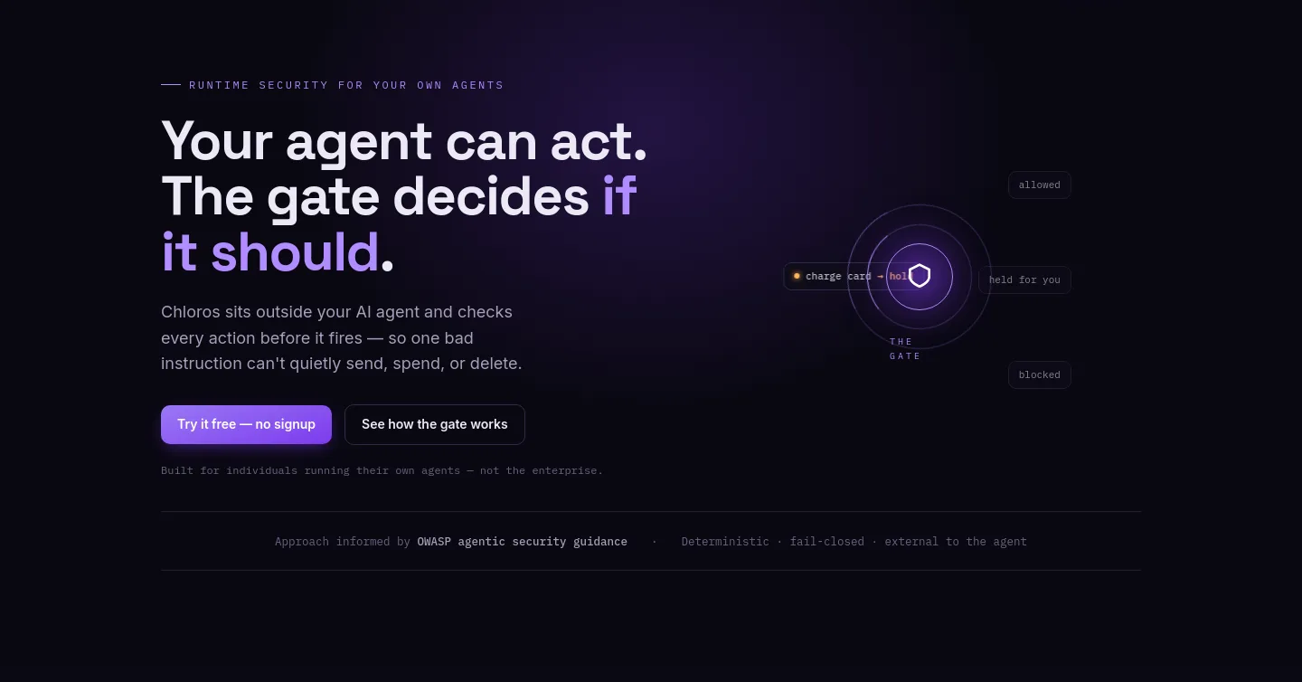 chloros.io — Hero