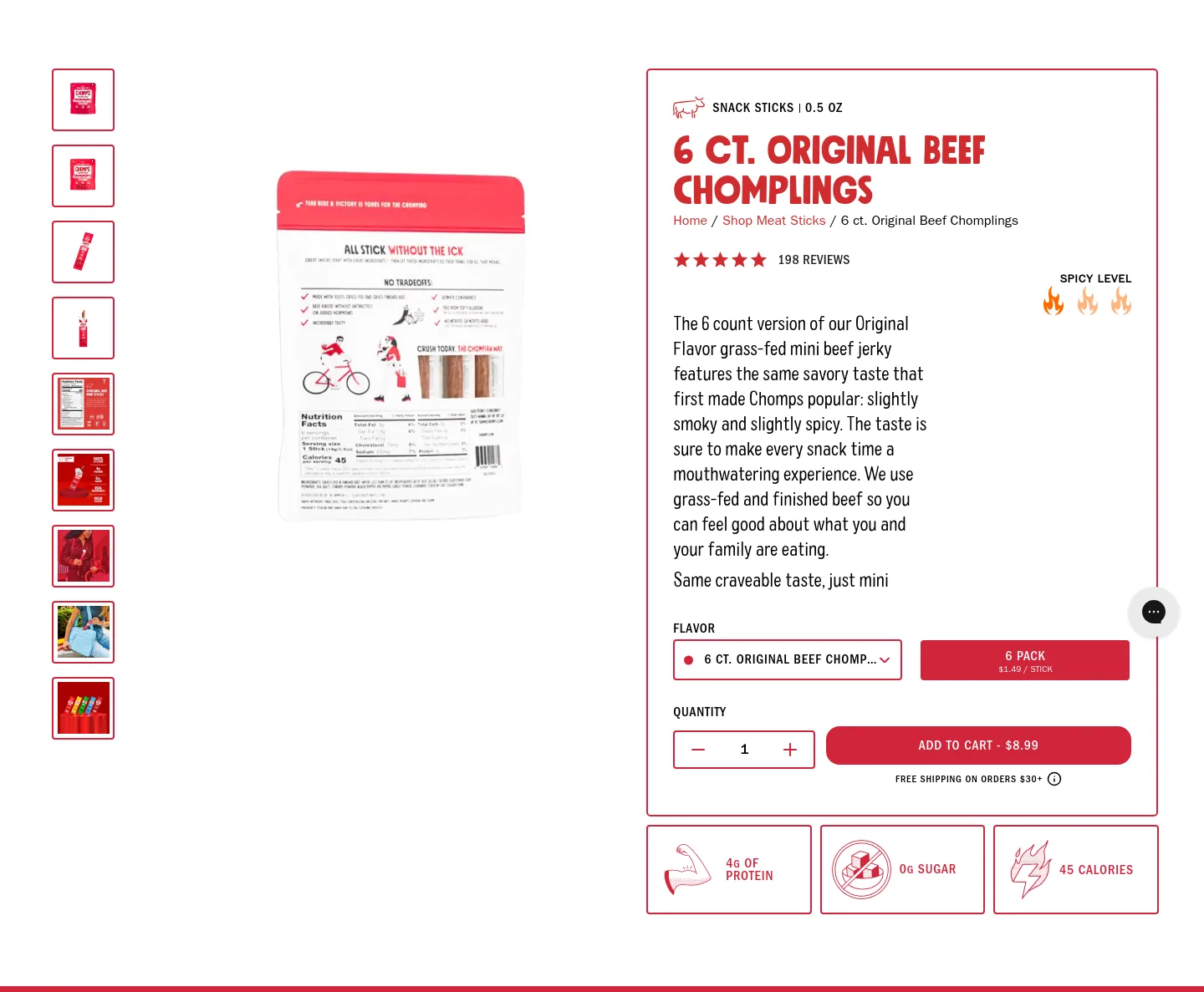 chomps.com Hero section