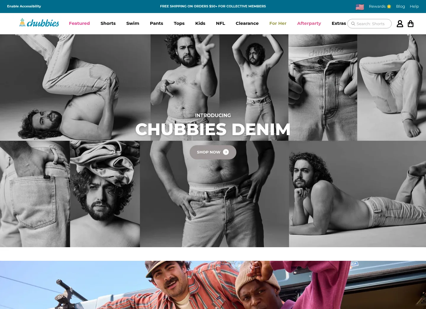 chubbiesshorts.com — a measured funnel