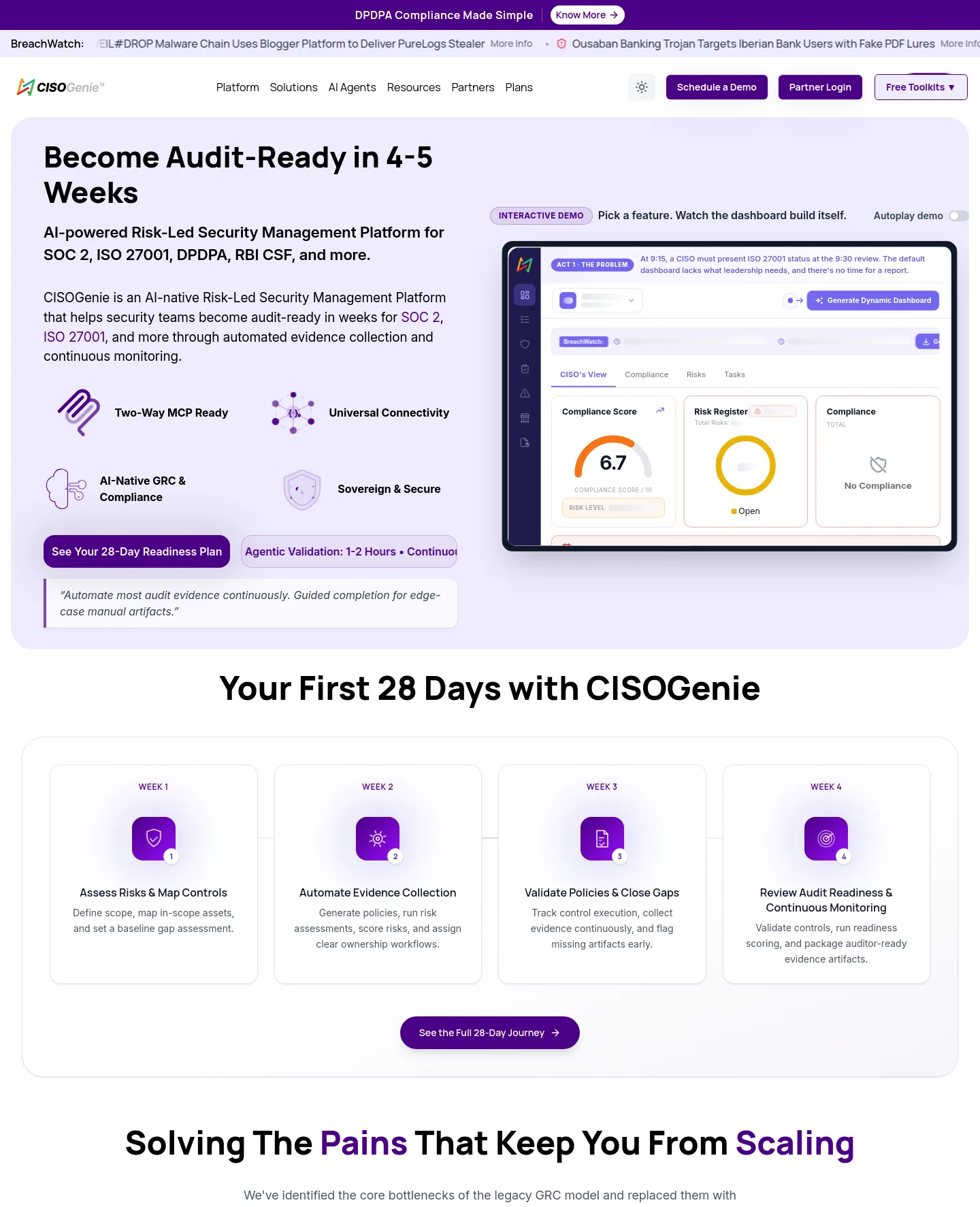 cisogenie.com — a measured funnel