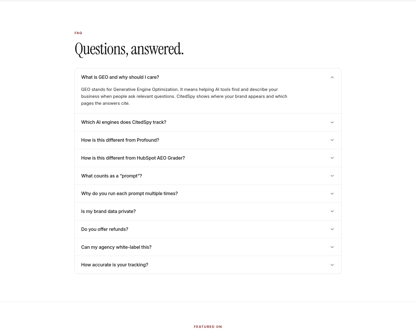 citedspy.com — FAQ