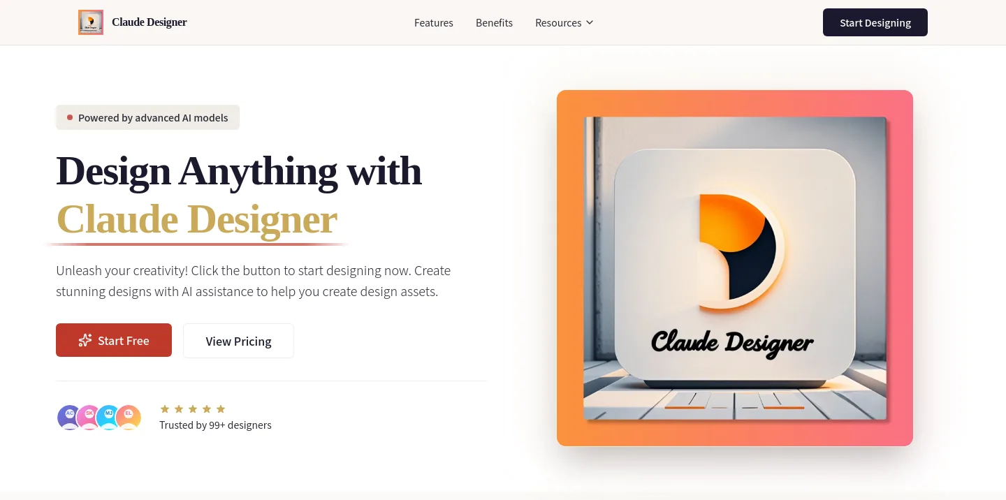 claudedesigner.com — Hero