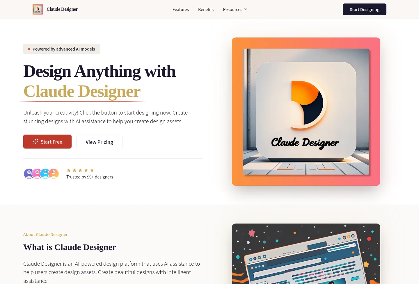 claudedesigner.com — a real The Objection-Handler page