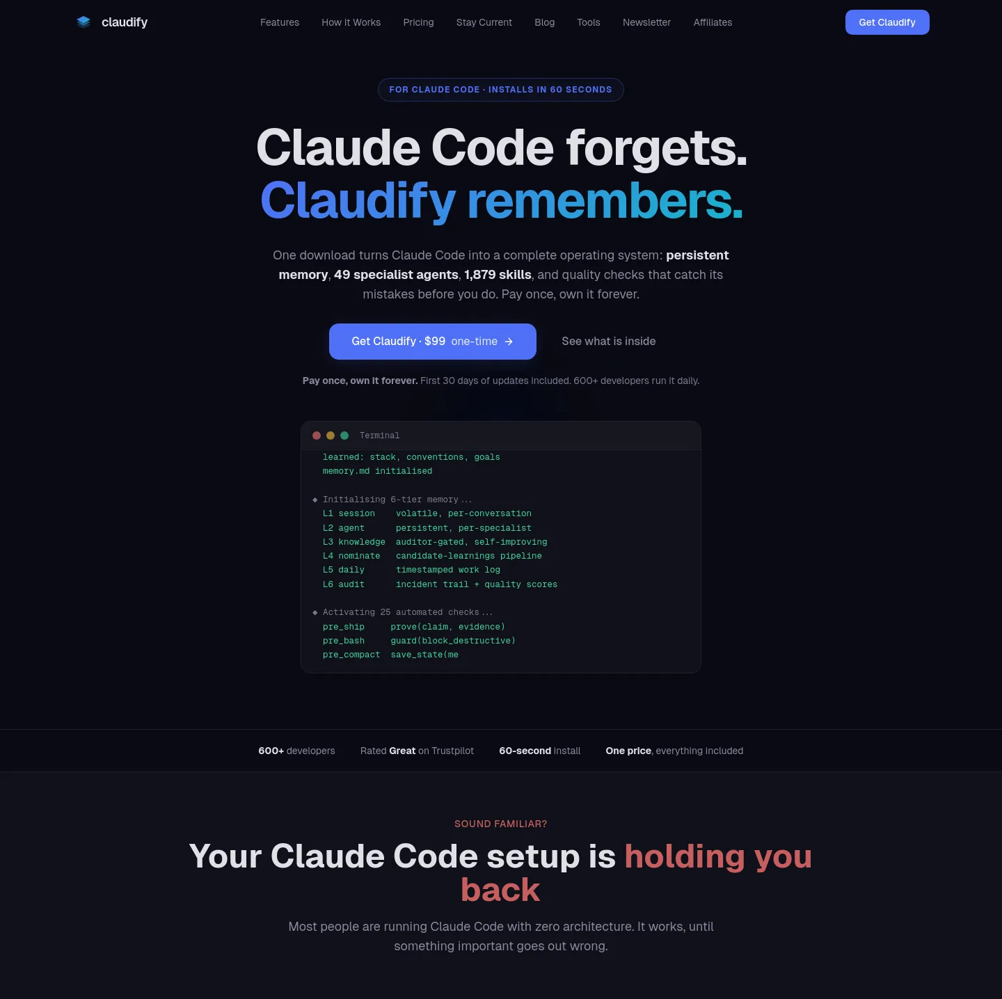 claudify.tech — Hero