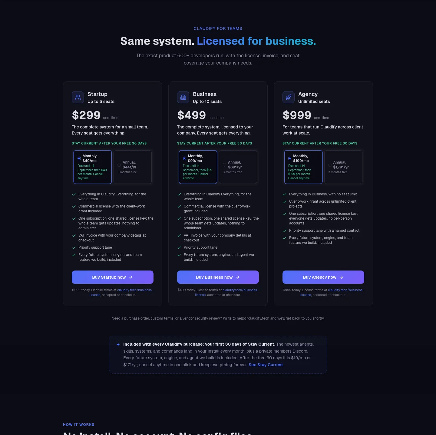 claudify.tech — Pricing