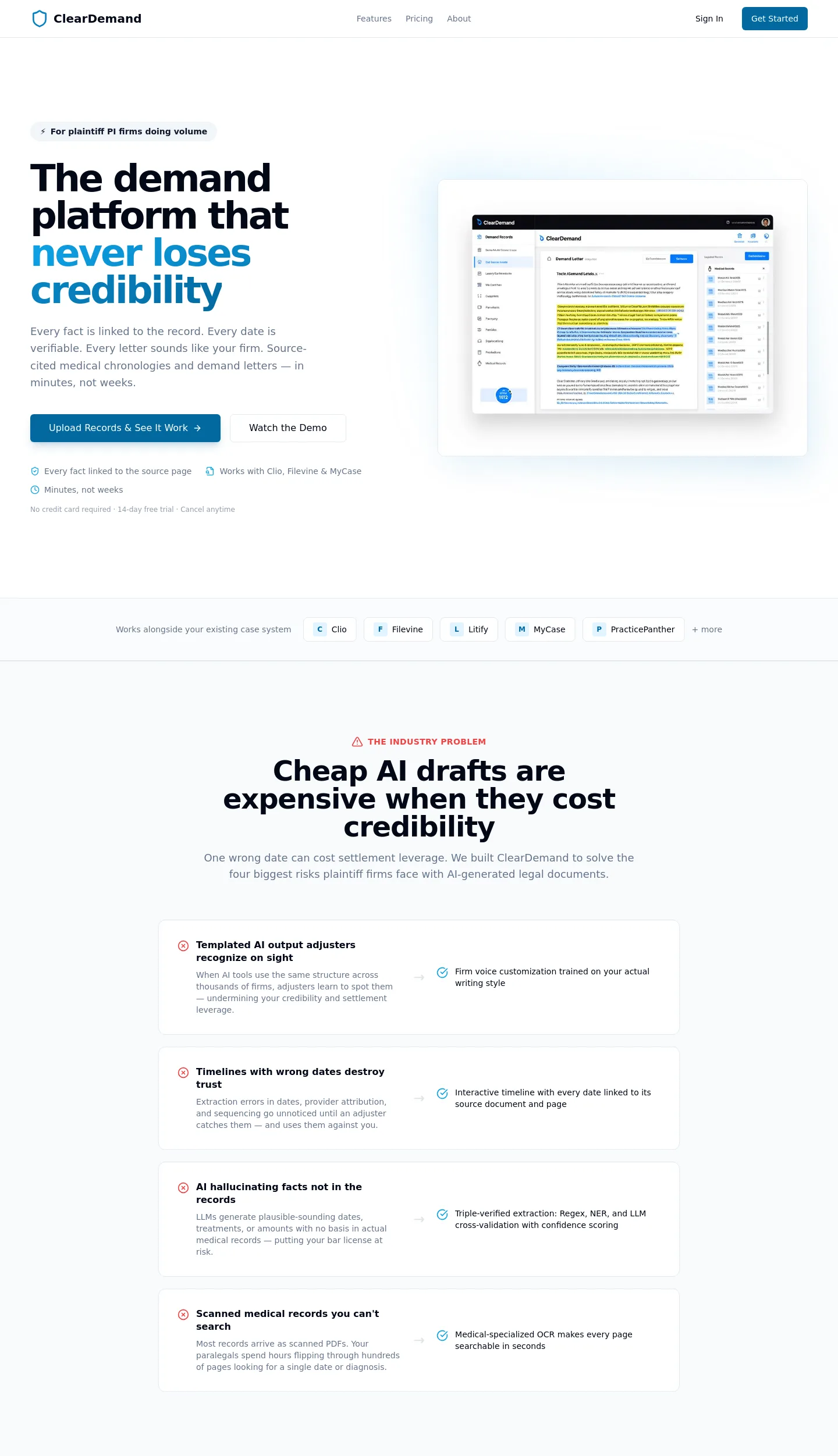 cleardemand.io — a measured funnel