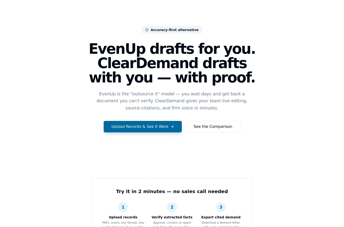 cleardemand.io — a real Hero section