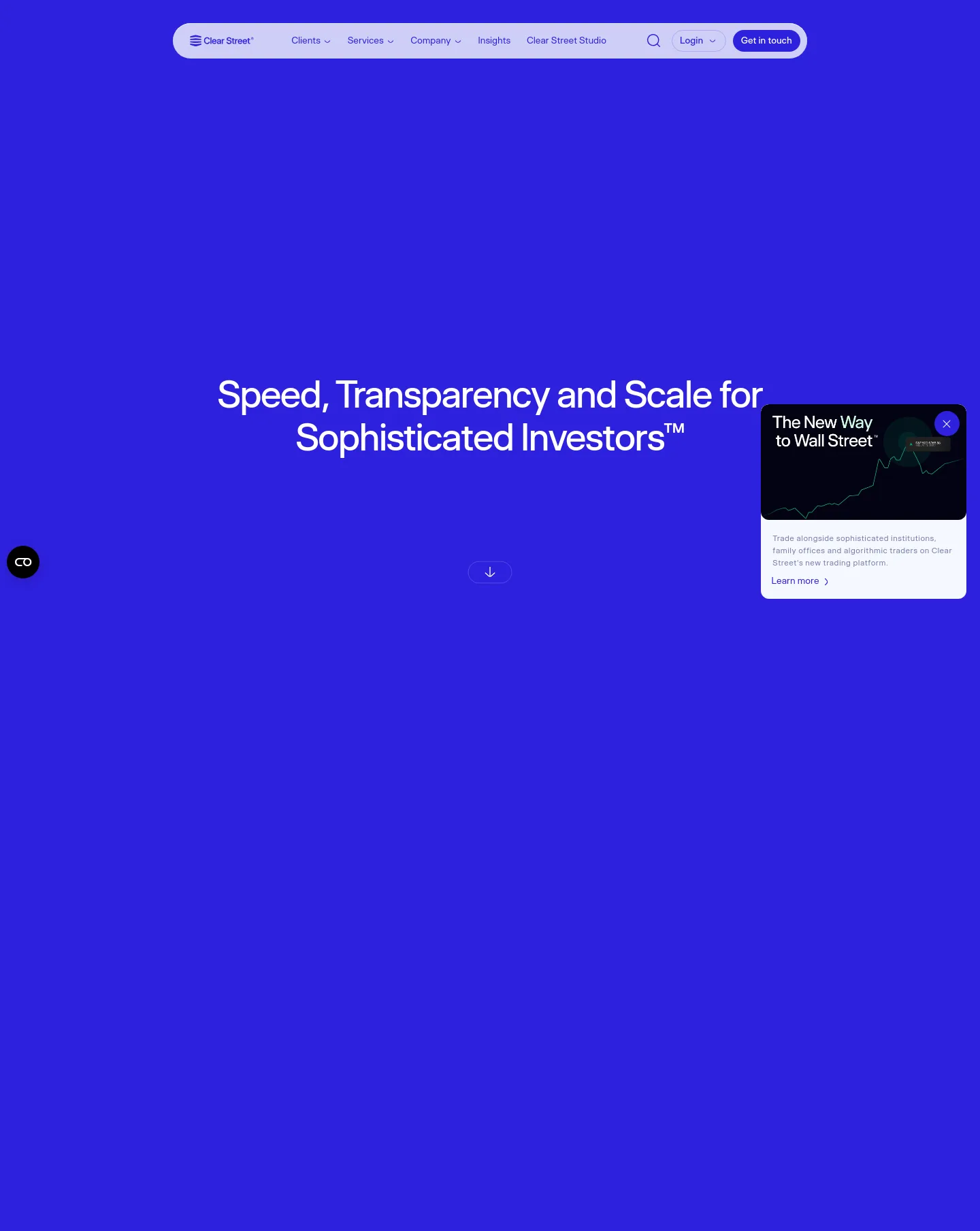 clearstreet.io Hero section