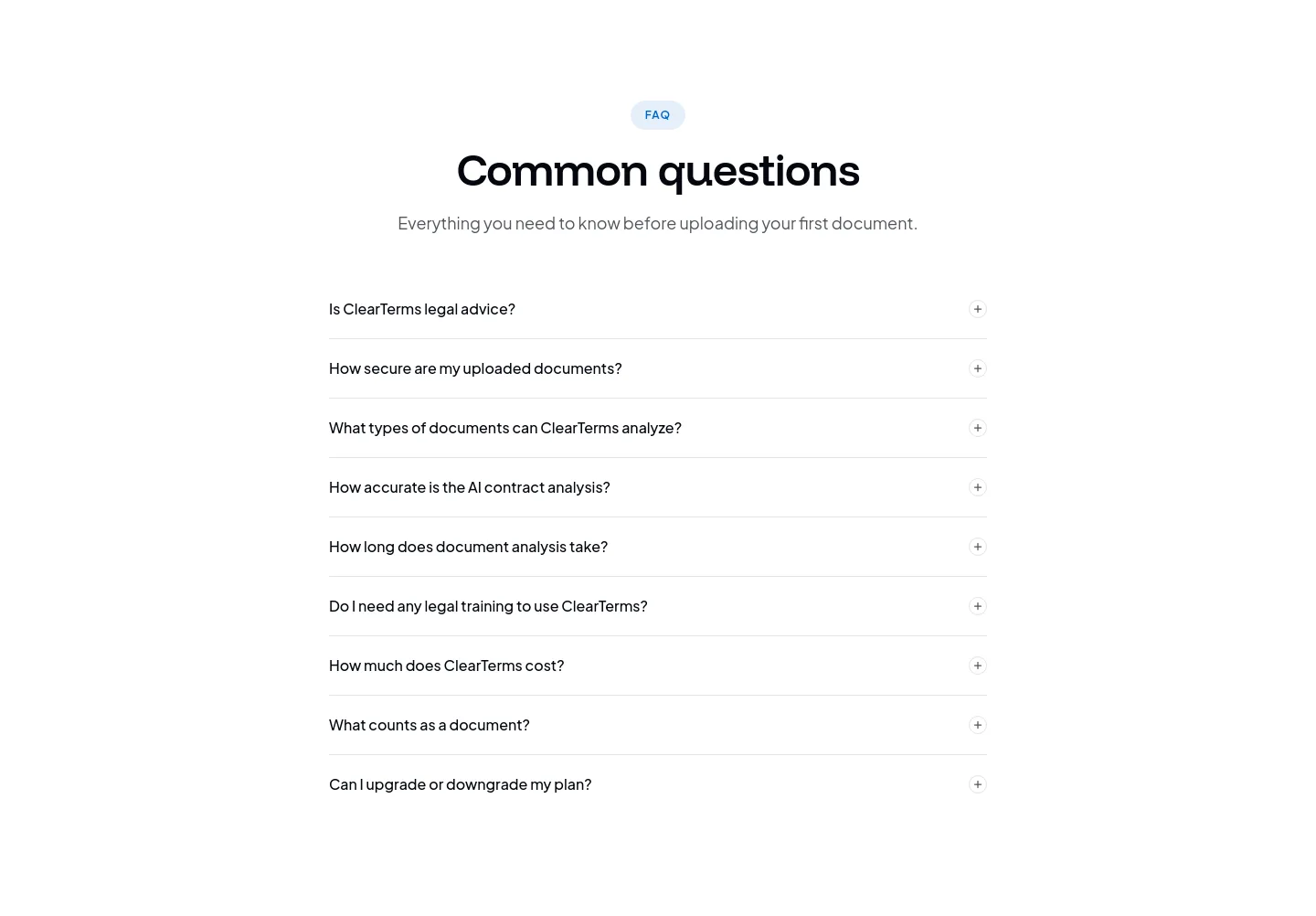 clearterms.co — FAQ