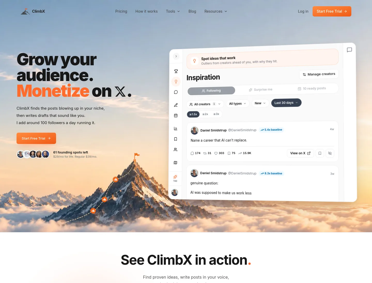 climbx.so — Hero