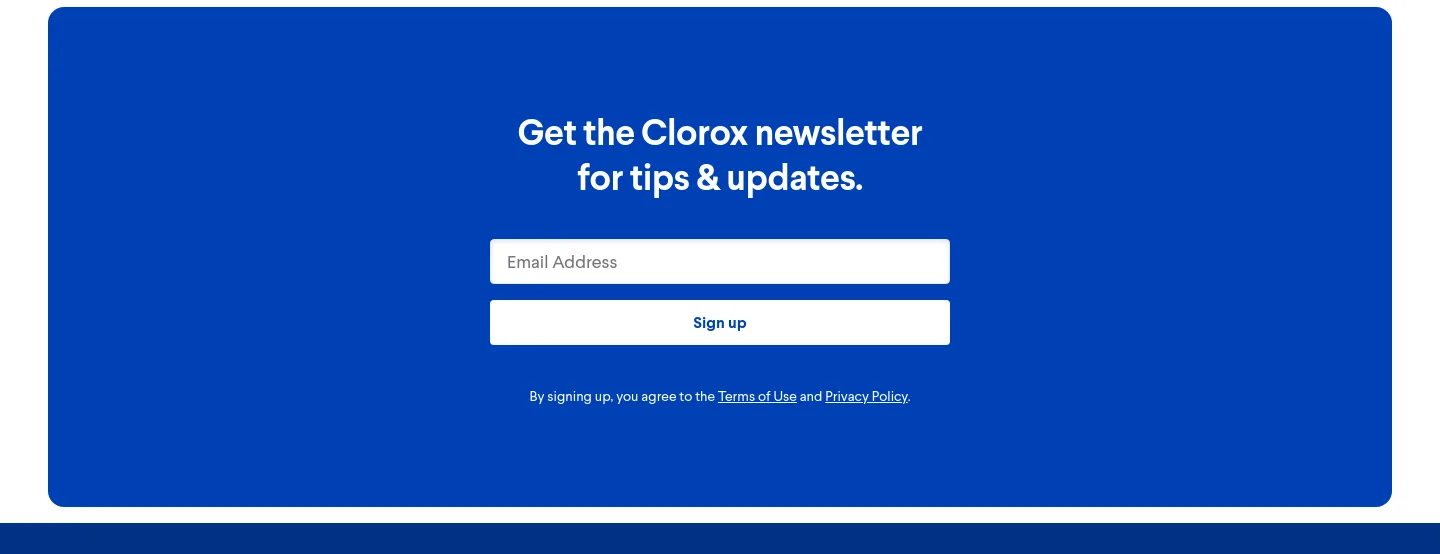 clorox.com — Email Capture