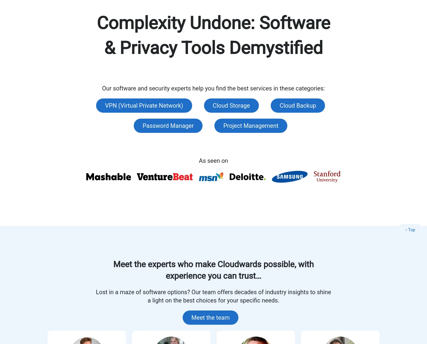 cloudwards.net — a real Hero section