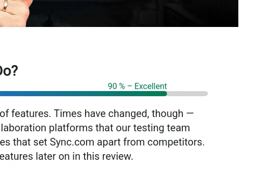Rating element from cloudwards.net