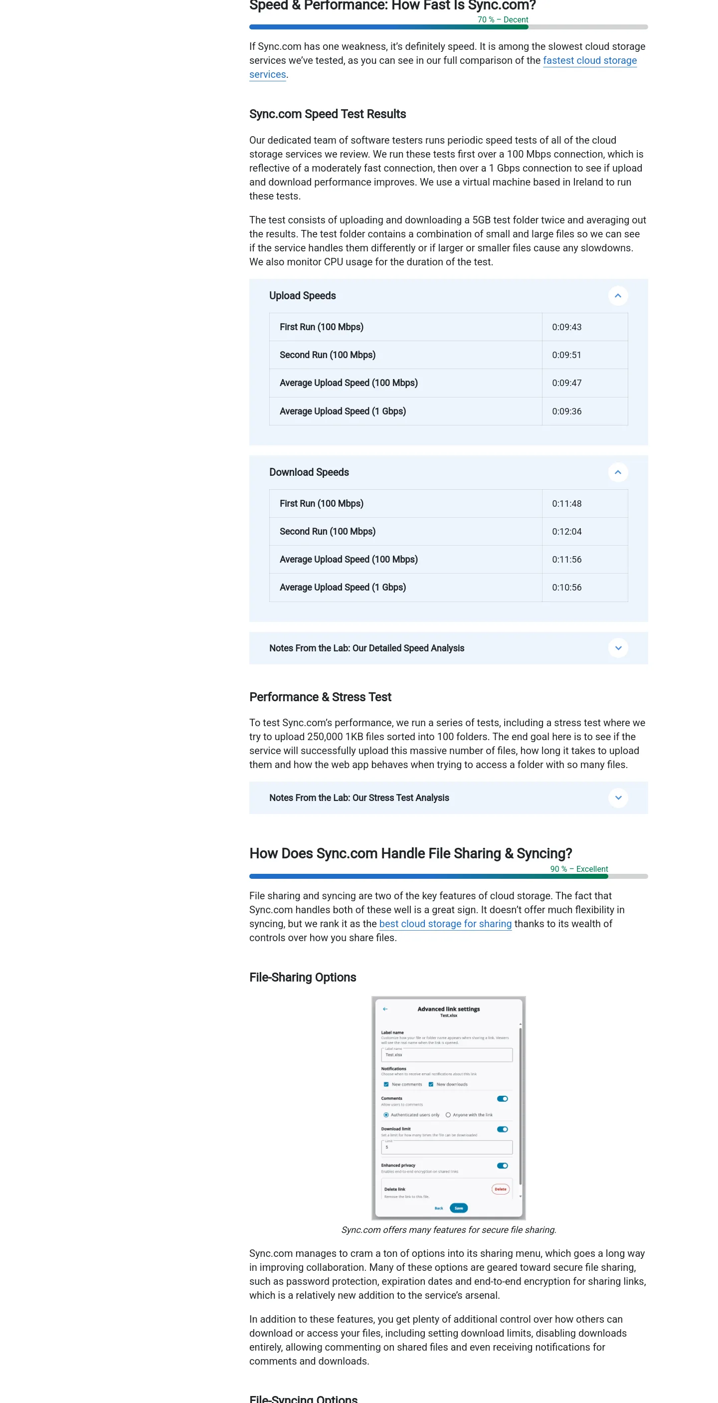 cloudwards.net — a real Comparison section