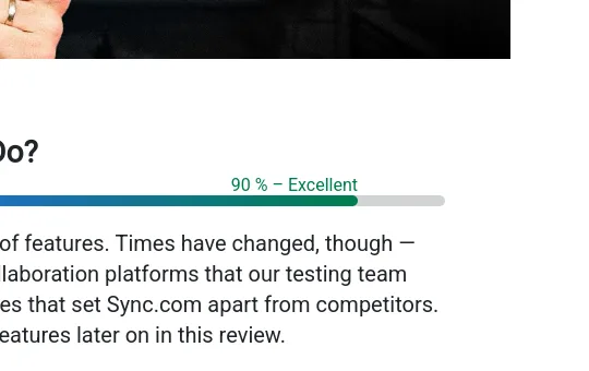Rating element from cloudwards.net