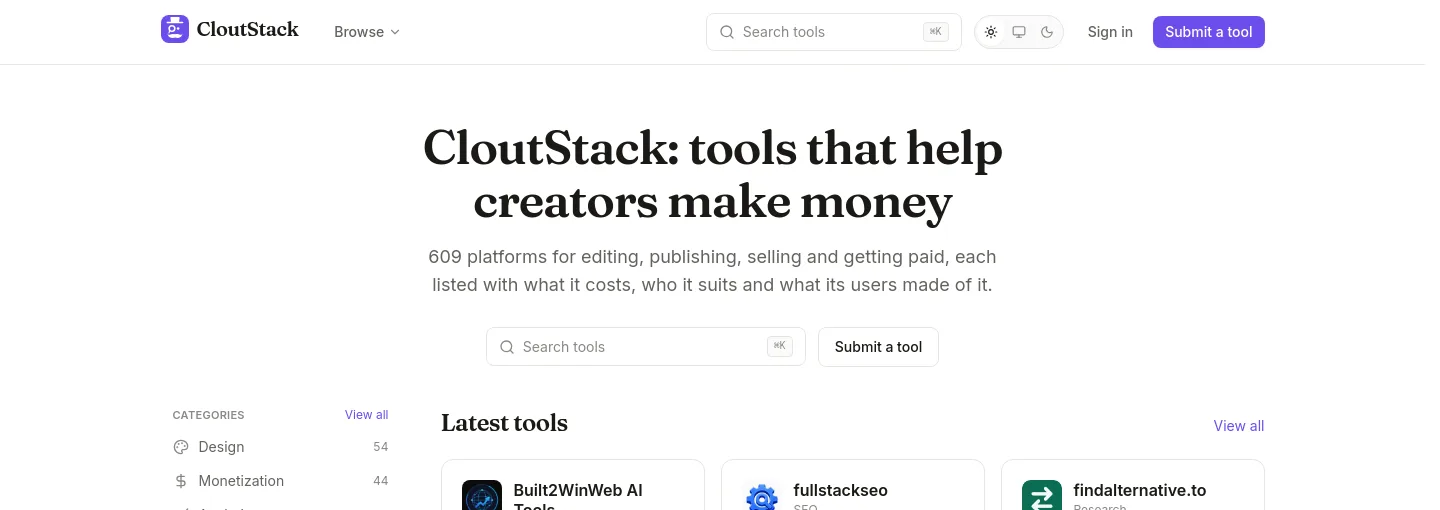 cloutstack.net — a measured funnel