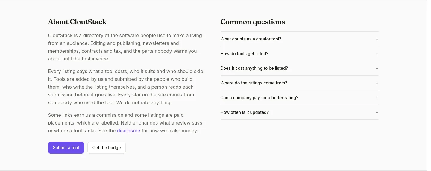 cloutstack.net — FAQ