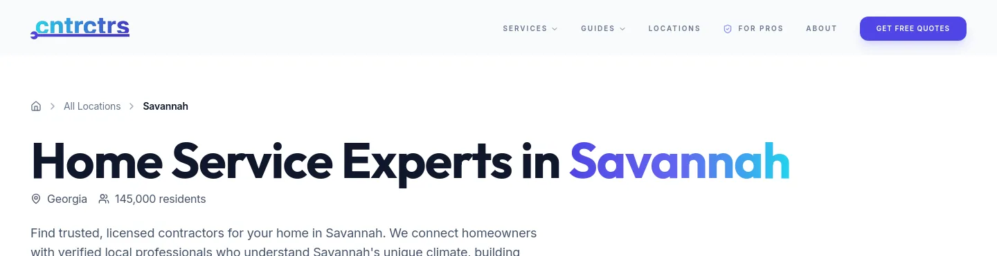 cntrctrs.com — a measured funnel
