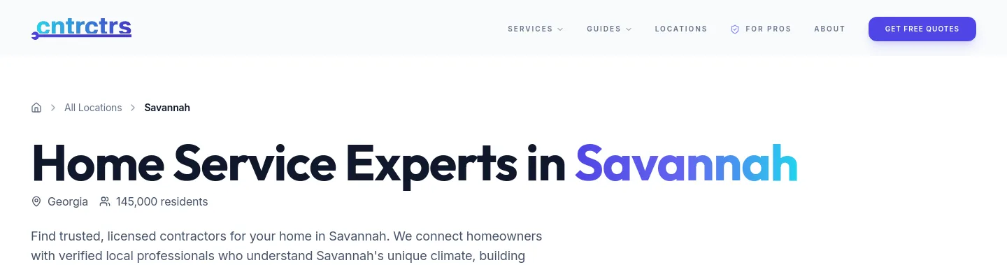 cntrctrs.com — a measured funnel