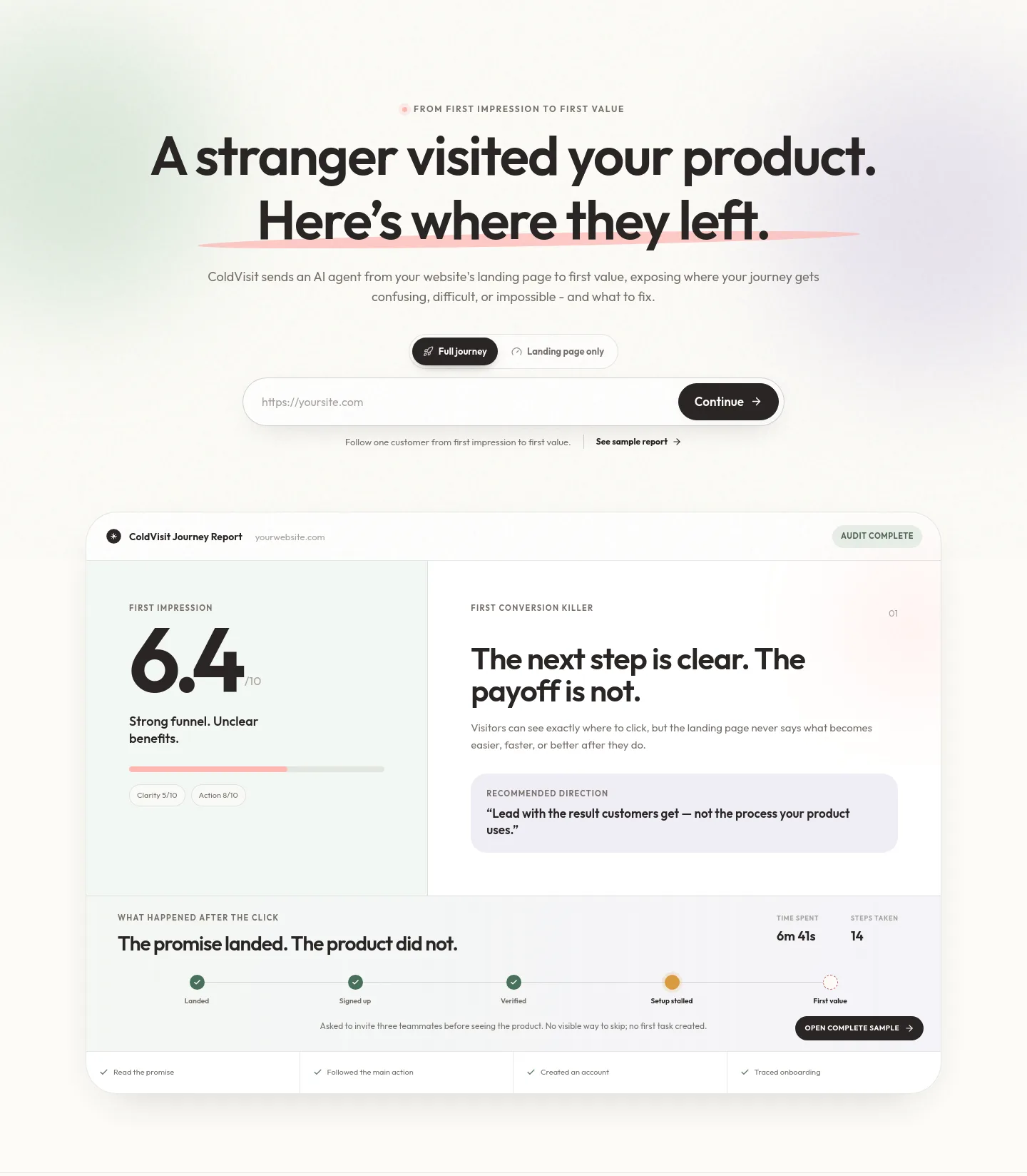 coldvisit.com — Hero