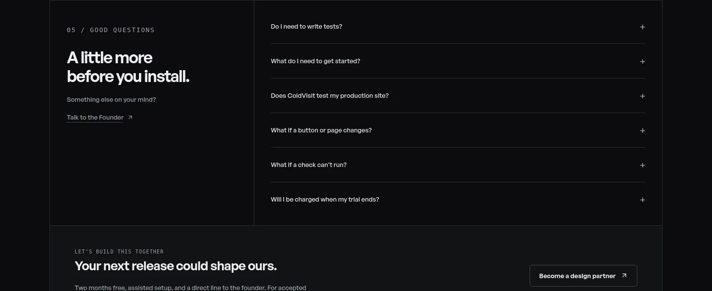 coldvisit.com — FAQ