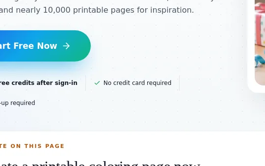 No credit card element from coloringdaily.com