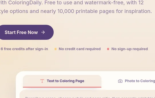 No credit card element from coloringdaily.com