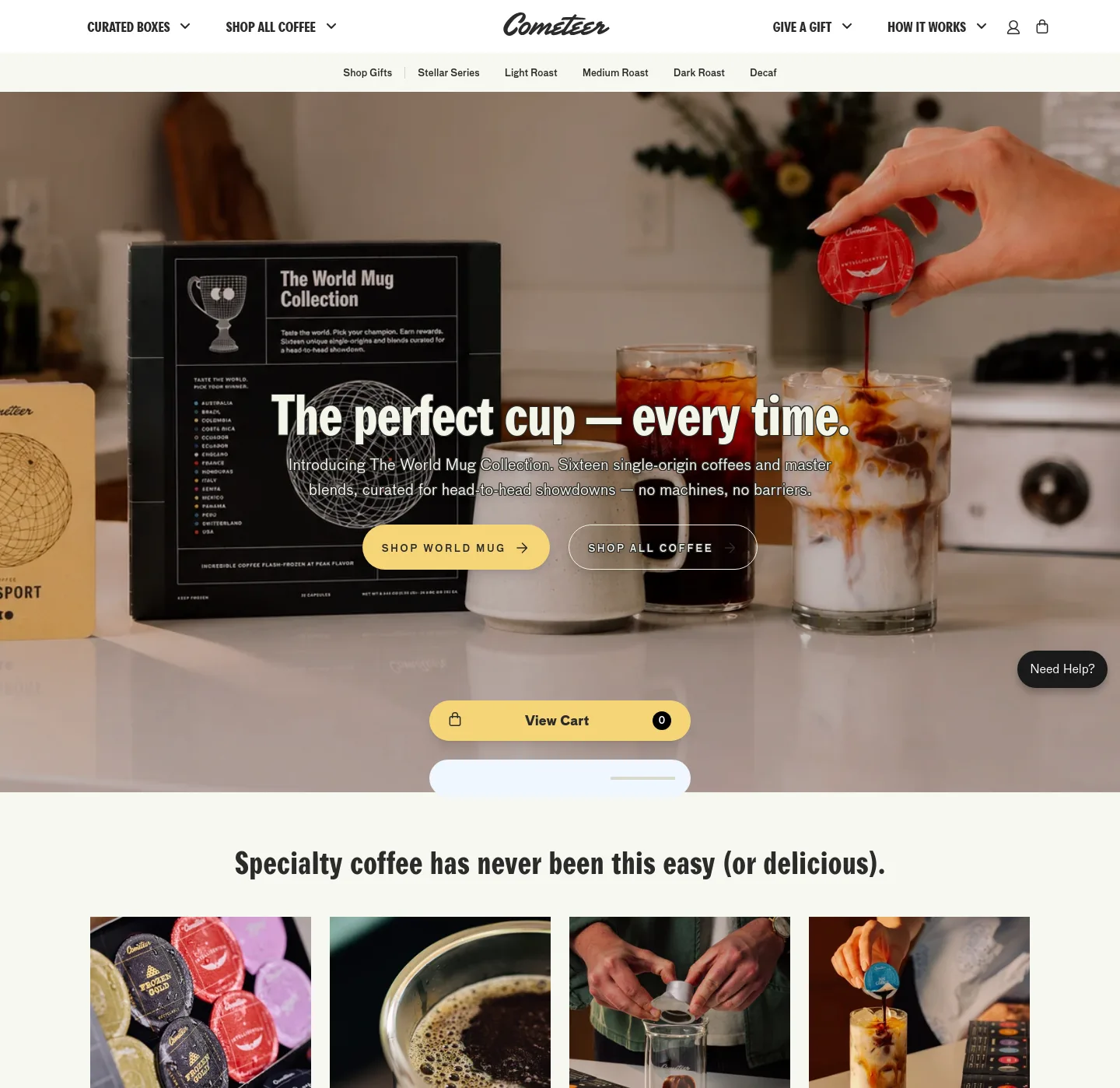 cometeer.com — a measured funnel