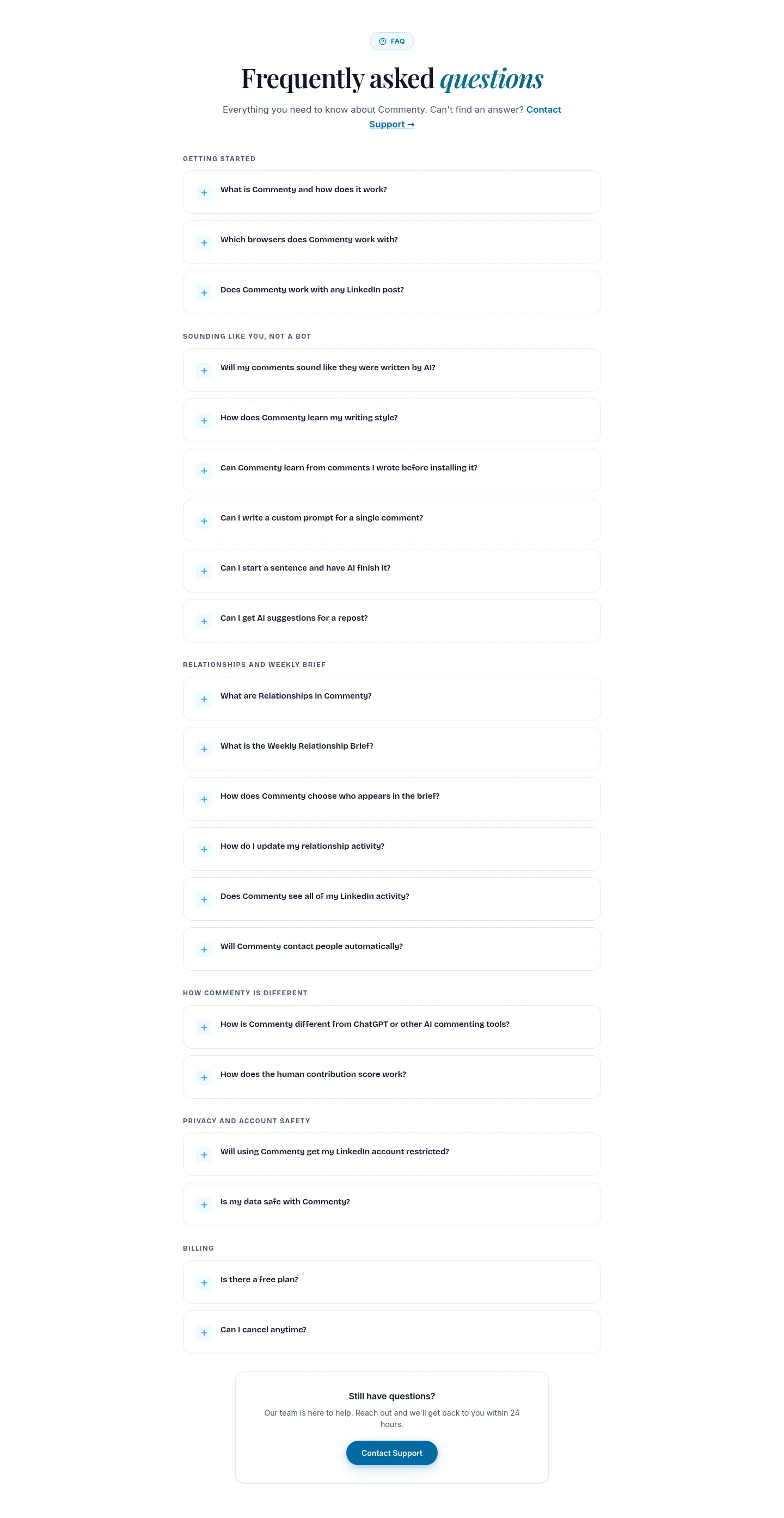 commenty.ai — FAQ
