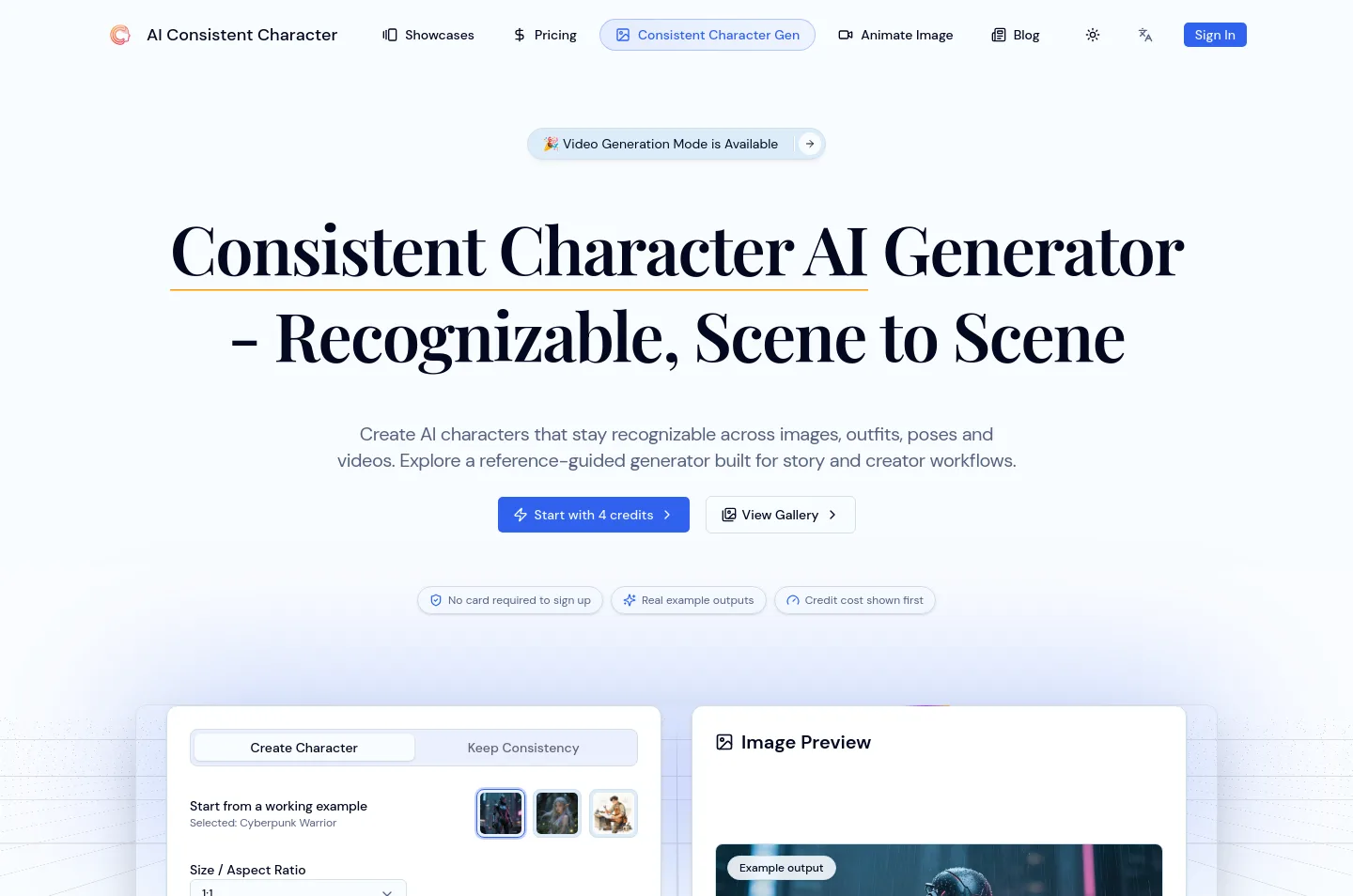consistentcharacterai.org — a measured funnel