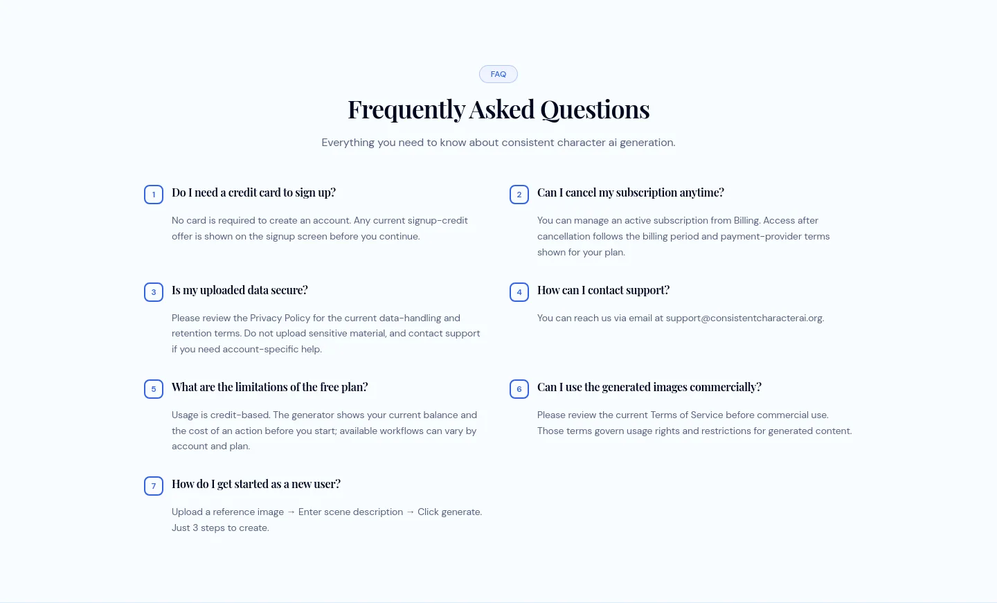 consistentcharacterai.org — FAQ
